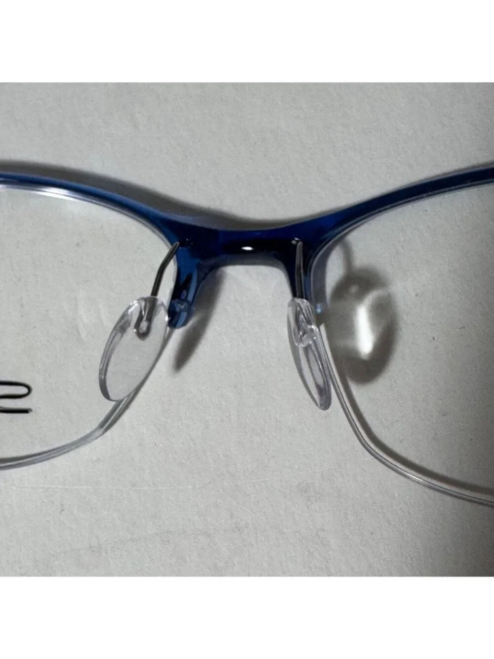 Silhouette SPX 1586 51-16 Womens Blue Half-Rim Eyeglasses Lightweight Frame